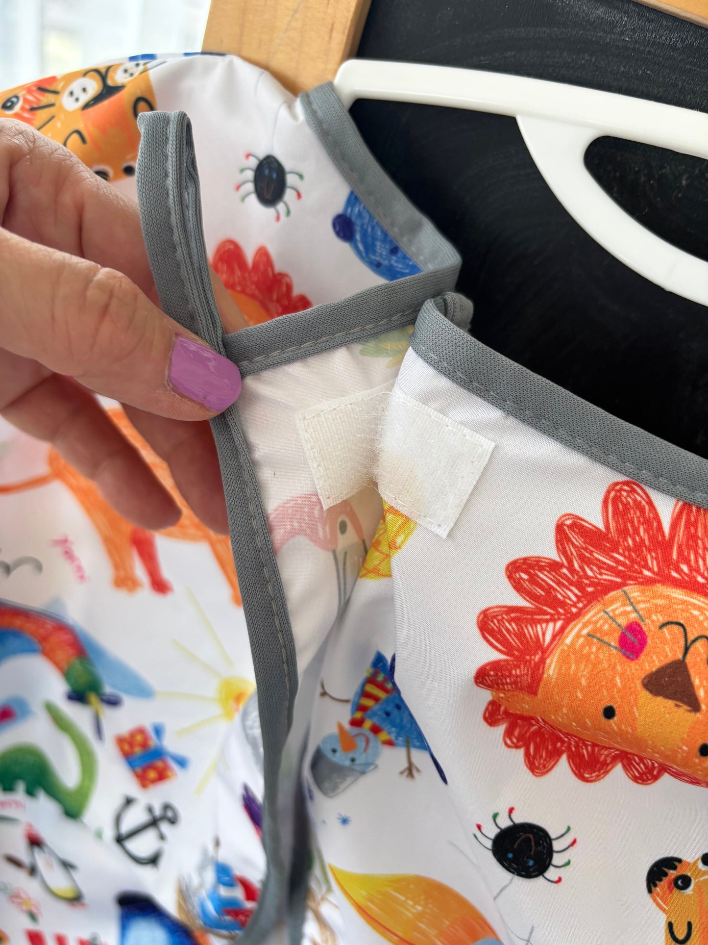 7-11 Yaş, Jungle, Sıvı Geçirmez, Ekstra Büyük Kalıp, Cırtlı, Uzun Kollu Çocuk Faaliyet Aktivite Boyama Önlüğü