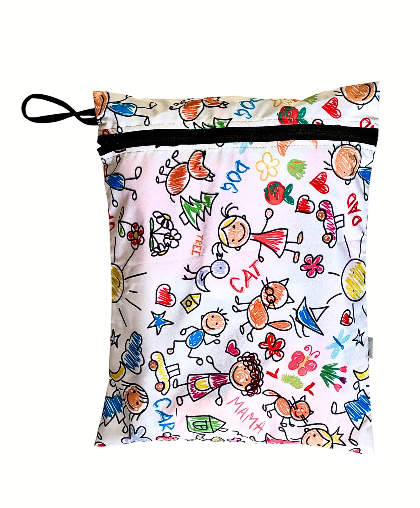 Family, Sıvı Geçirmeyen, Islak/Kuru Çok Amaçlı Çanta, Fermuarlı, Makinede Yıkanabilir, Islak Mayo, Kirli Kıyafet, Organizer vs için