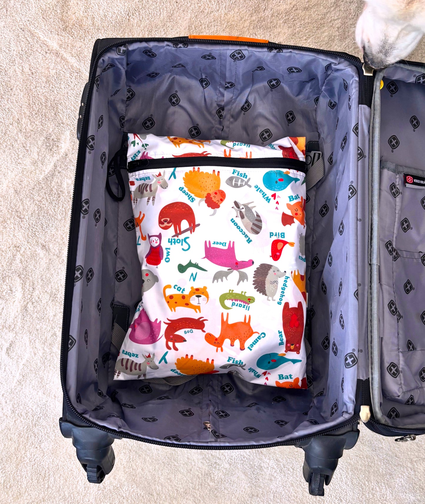 Zoo, Sıvı Geçirmeyen, Islak/Kuru Çok Amaçlı Çanta, Fermuarlı, Makinede Yıkanabilir, Islak Mayo, Kirli Kıyafet, Organizer vs için