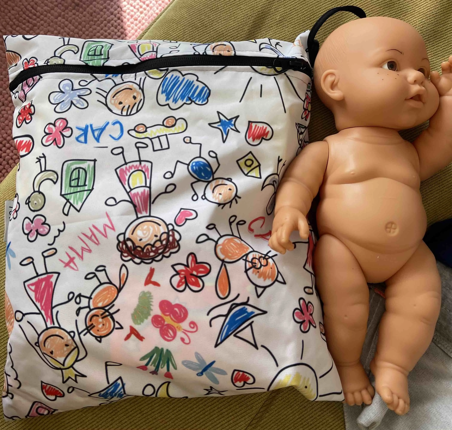 Family, Sıvı Geçirmeyen, Islak/Kuru Çok Amaçlı Çanta, Fermuarlı, Makinede Yıkanabilir, Islak Mayo, Kirli Kıyafet, Organizer vs için