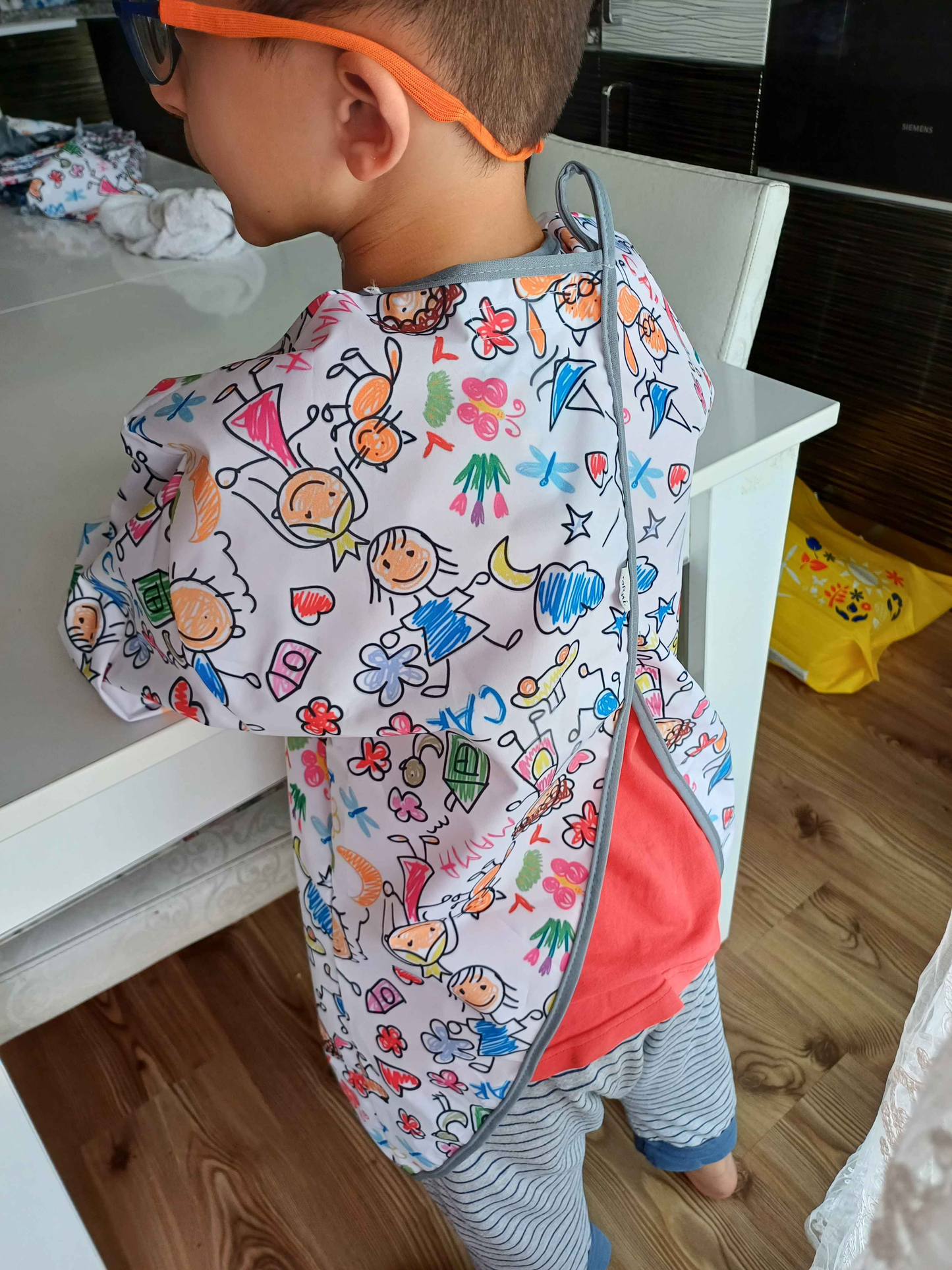 Family, Sıvı Geçirmez, Cırtlı, Uzun Kollu Çocuk Faaliyet, Etkinlik, Aktivite, Boyama Önlüğü, Önlük