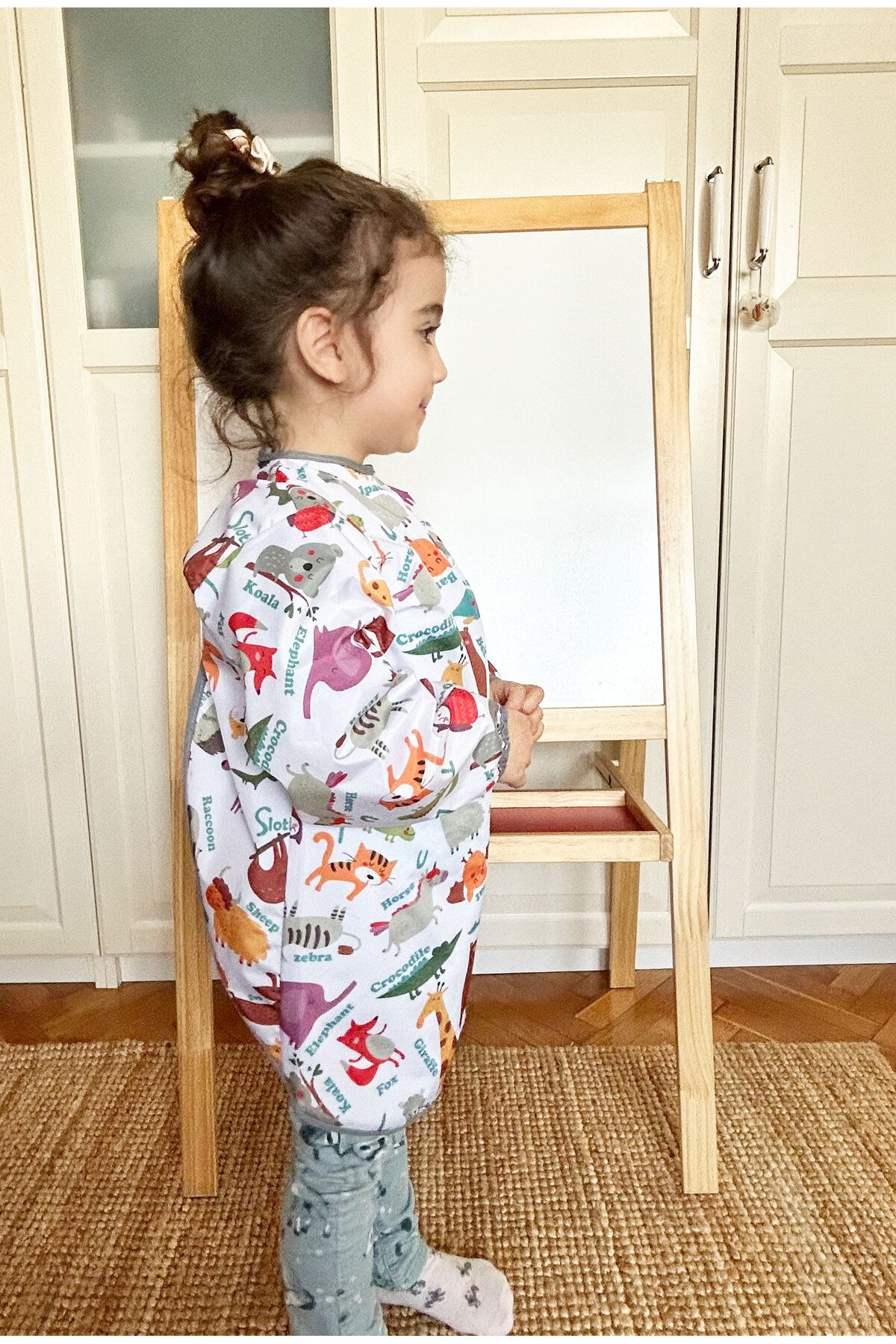 Zoo, Sıvı Geçirmez, Cırtlı, Uzun Kollu Çocuk Faaliyet, Etkinlik, Aktivite, Boyama Önlüğü, Önlük