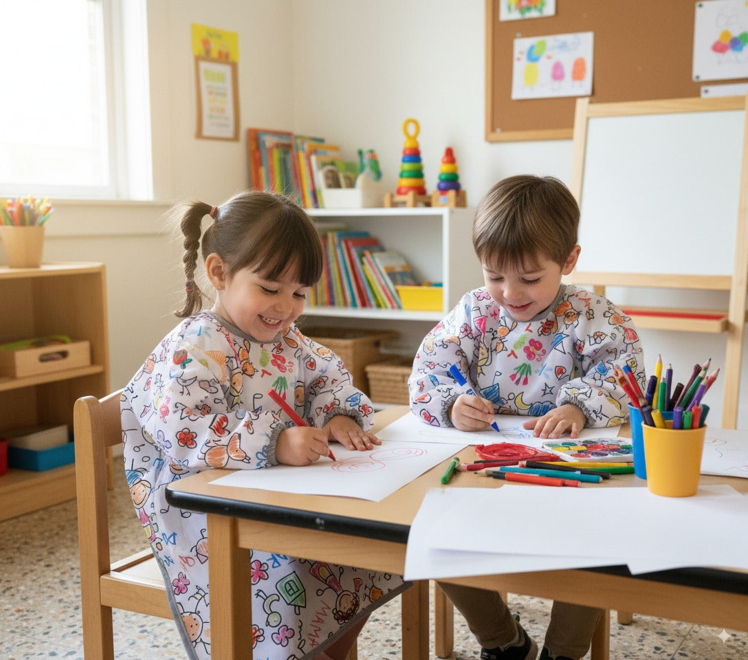 Family, Sıvı Geçirmez, Cırtlı, Uzun Kollu Çocuk Faaliyet, Etkinlik, Aktivite, Boyama Önlüğü, Önlük