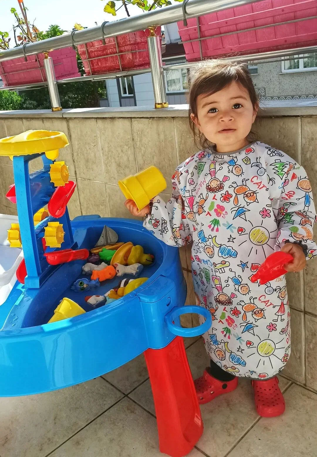 Family, Sıvı Geçirmez, Cırtlı, Uzun Kollu Çocuk Faaliyet, Etkinlik, Aktivite, Boyama Önlüğü, Önlük