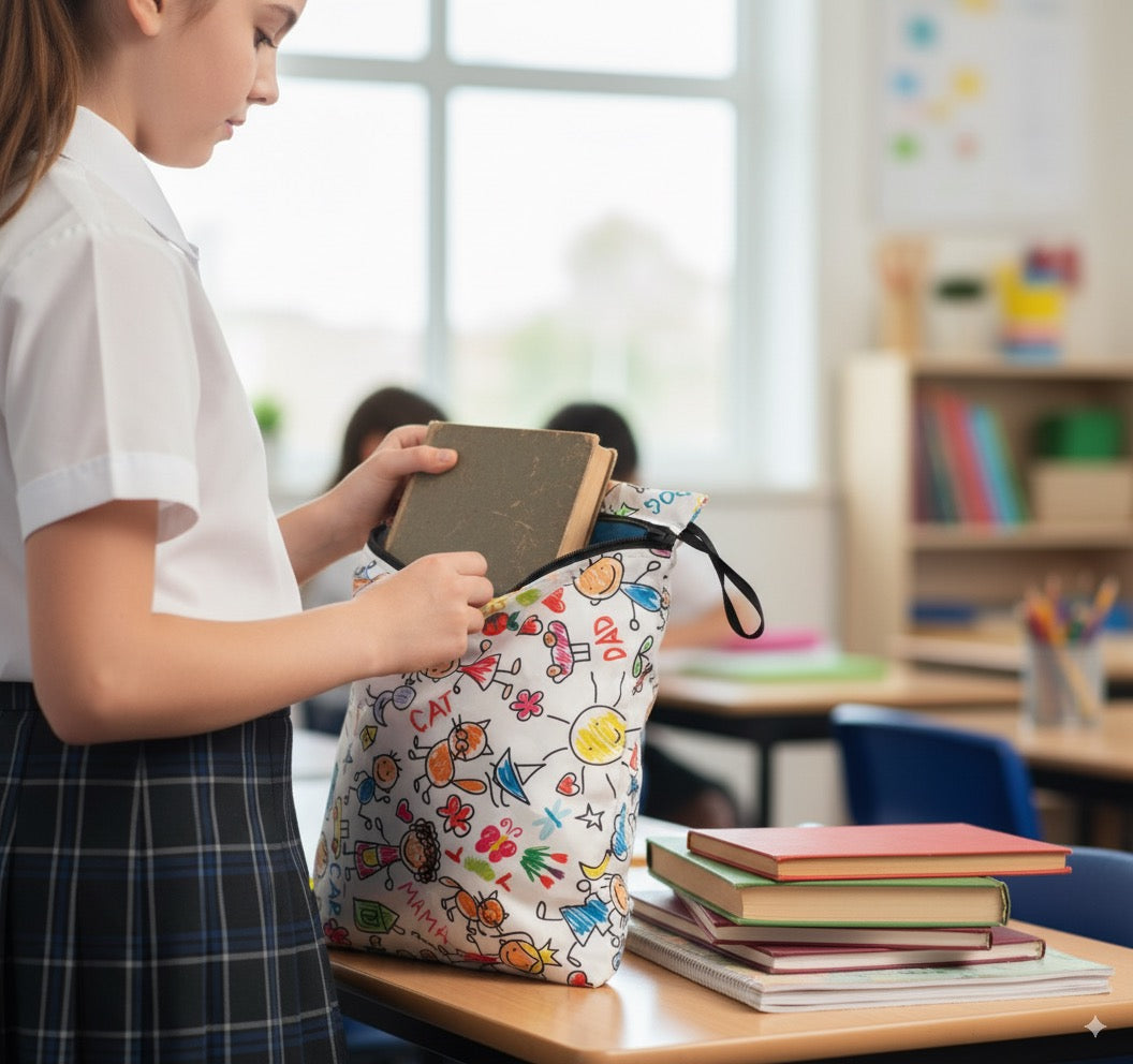 Family, Sıvı Geçirmeyen, Islak/Kuru Çok Amaçlı Çanta, Fermuarlı, Makinede Yıkanabilir, Islak Mayo, Kirli Kıyafet, Organizer vs için