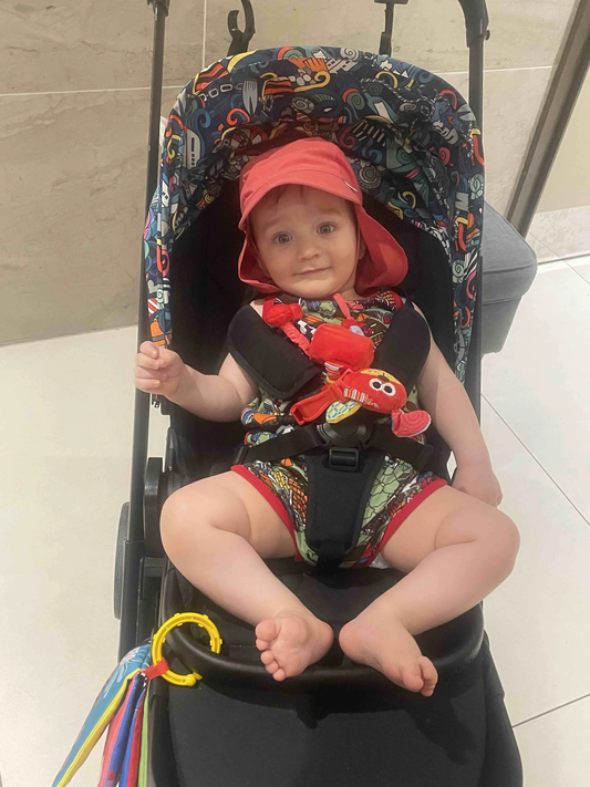 Gülkurusu, Ense Korumalı, Boyundan Bağlamalı, Arkası Ayar Tokalı, Astarlı Çocuk Bebek Güneş Şapka