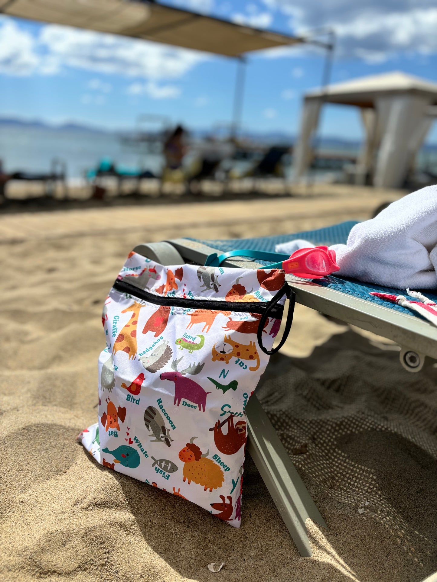 Zoo, Sıvı Geçirmeyen, Islak/Kuru Çok Amaçlı Çanta, Fermuarlı, Makinede Yıkanabilir, Islak Mayo, Kirli Kıyafet, Organizer vs için