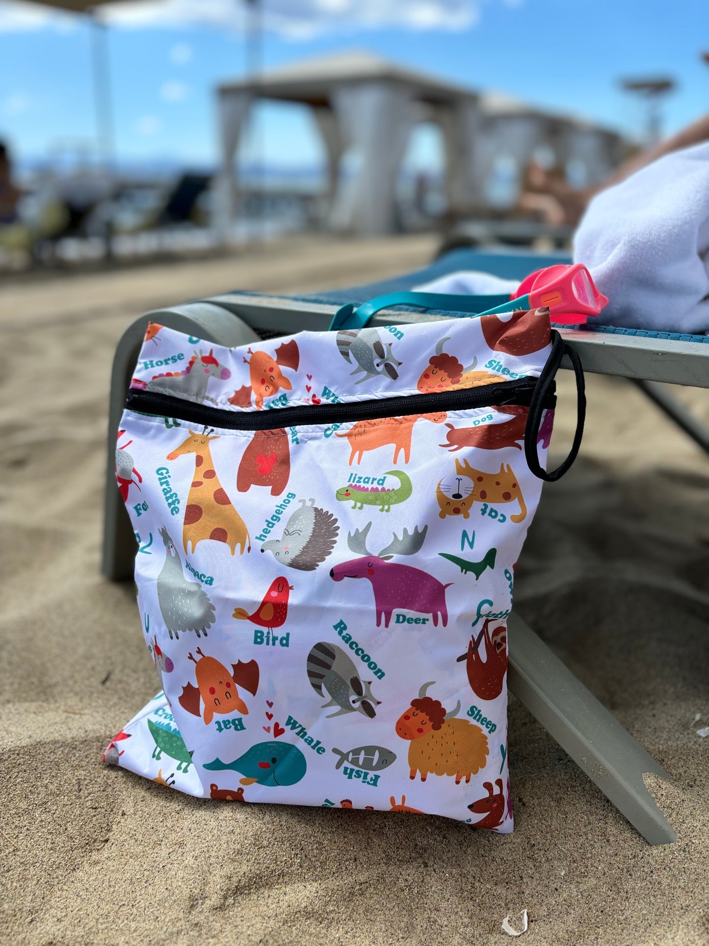 Zoo, Sıvı Geçirmeyen, Islak/Kuru Çok Amaçlı Çanta, Fermuarlı, Makinede Yıkanabilir, Islak Mayo, Kirli Kıyafet, Organizer vs için