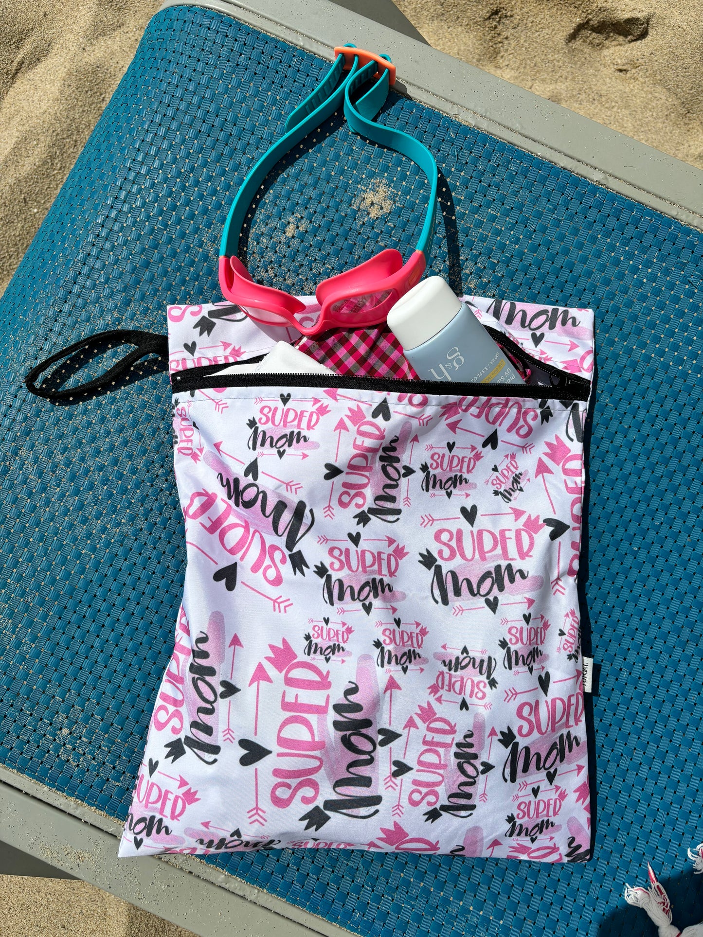 Mom, Sıvı Geçirmeyen, Islak/Kuru Çok Amaçlı Çanta, Fermuarlı, Makinede Yıkanabilir, Islak Mayo, Kirli Kıyafet, Organizer vs için