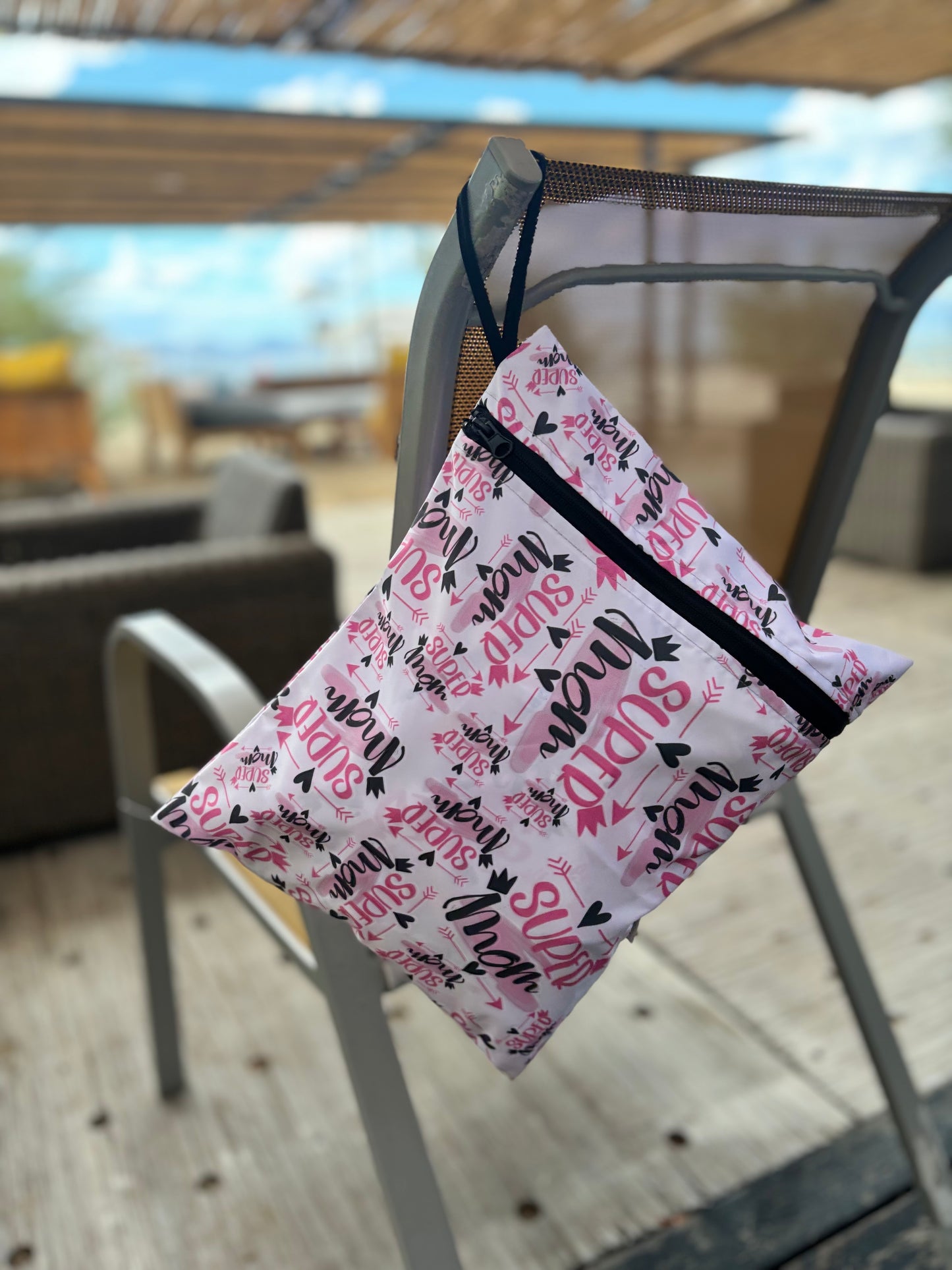 Mom, Sıvı Geçirmeyen, Islak/Kuru Çok Amaçlı Çanta, Fermuarlı, Makinede Yıkanabilir, Islak Mayo, Kirli Kıyafet, Organizer vs için