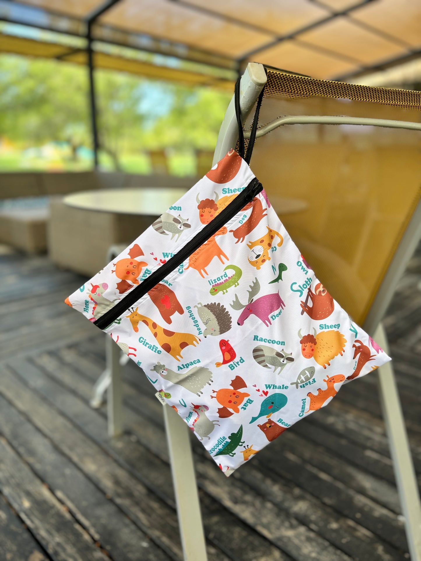 Zoo, Sıvı Geçirmeyen, Islak/Kuru Çok Amaçlı Çanta, Fermuarlı, Makinede Yıkanabilir, Islak Mayo, Kirli Kıyafet, Organizer vs için