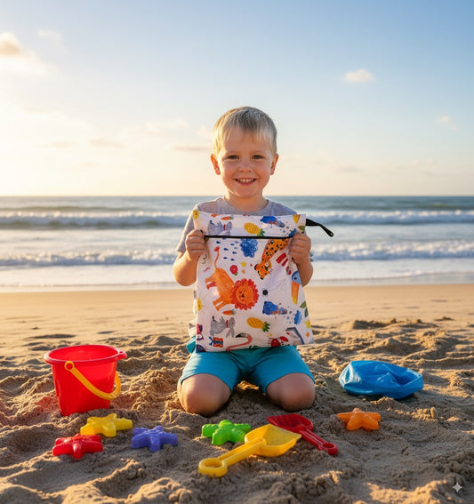 Jungle, Sıvı Geçirmeyen, Islak/Kuru Çok Amaçlı Çanta, Fermuarlı, Makinede Yıkanabilir, Islak Mayo, Kirli Kıyafet, Organizer vs için