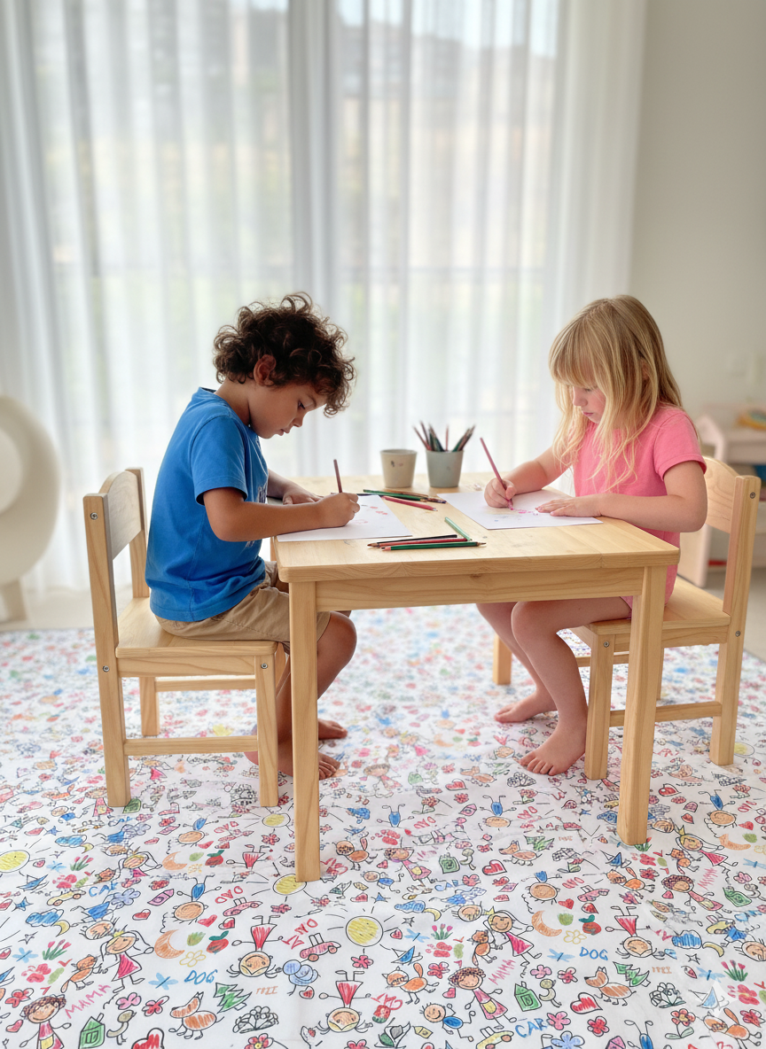 Family, Sıvı Geçirmeyen, Çok Amaçlı Örtü, Yerde, Masada, Banyoda, Arabada, Bahçede, Plajda