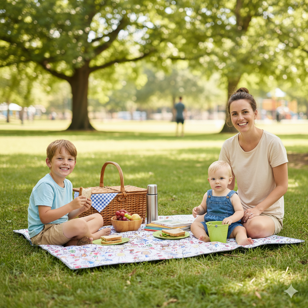 Family, Sıvı Geçirmeyen, Çok Amaçlı Örtü, Yerde, Masada, Banyoda, Arabada, Bahçede, Plajda