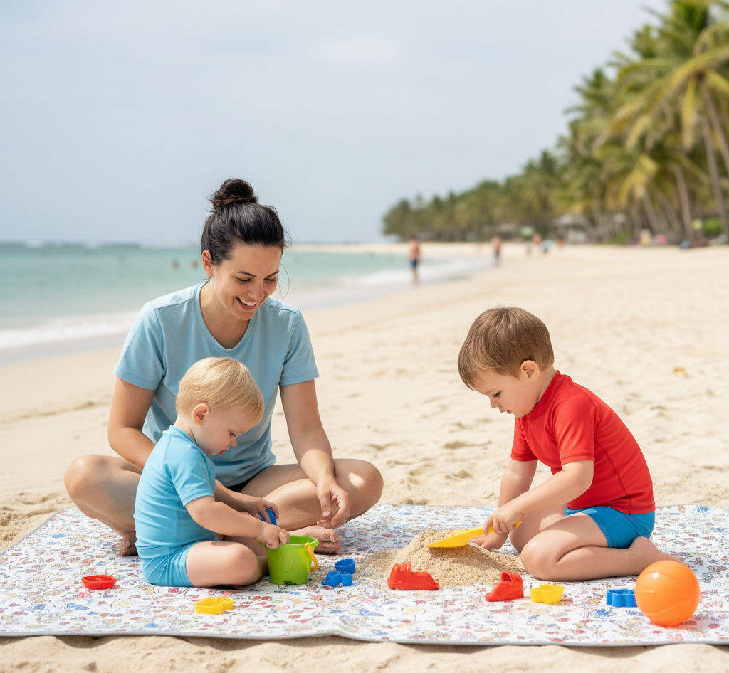 Yorni Family %100 Sıvı Geçirmez (Waterproof) Çok Amaçlı Bebek Örtüsü & Splat Mat