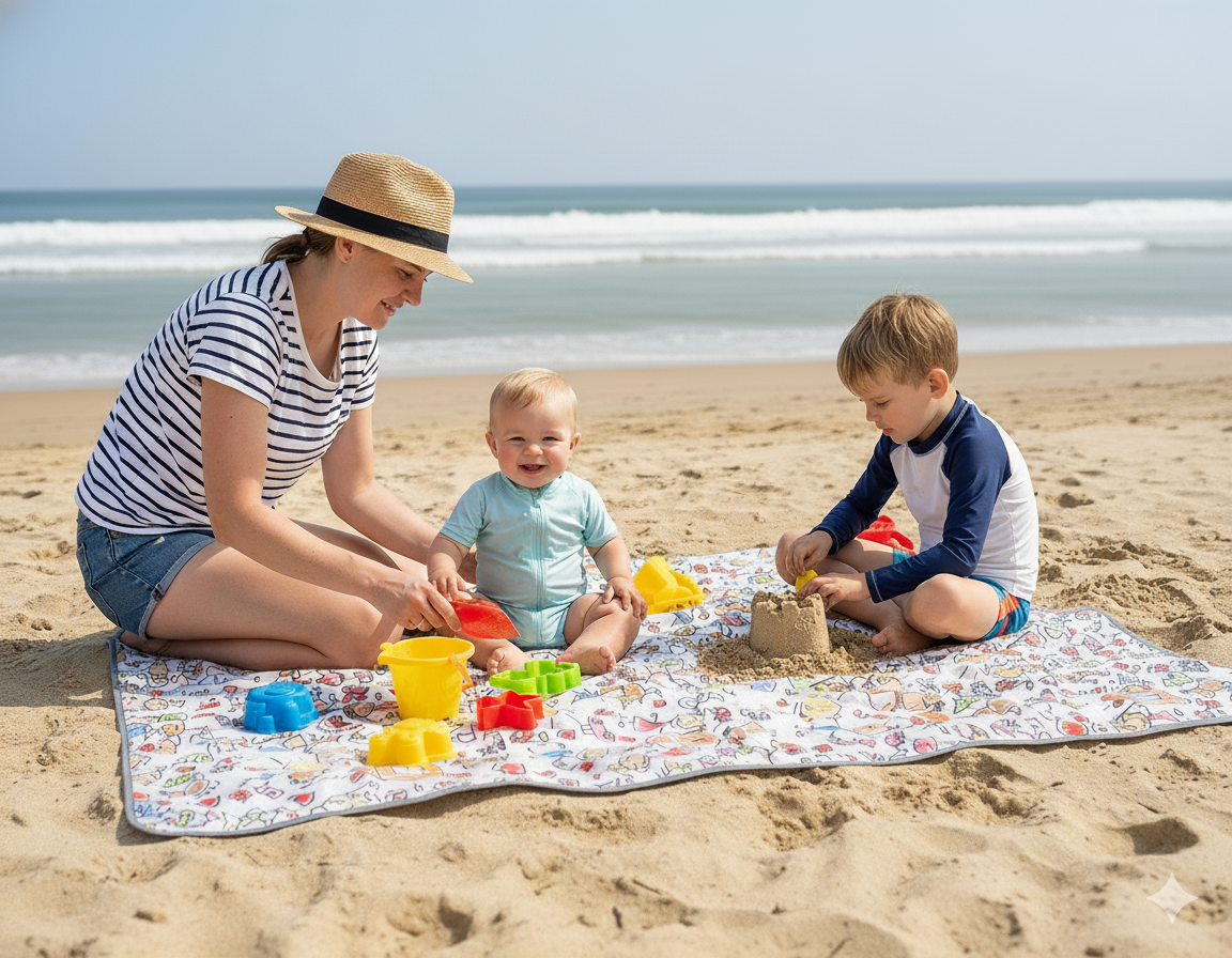 Family, Sıvı Geçirmeyen, Çok Amaçlı Örtü, Yerde, Masada, Banyoda, Arabada, Bahçede, Plajda