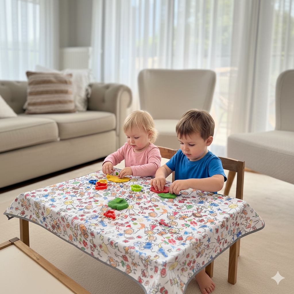 Family, Sıvı Geçirmeyen, Çok Amaçlı Örtü, Yerde, Masada, Banyoda, Arabada, Bahçede, Plajda