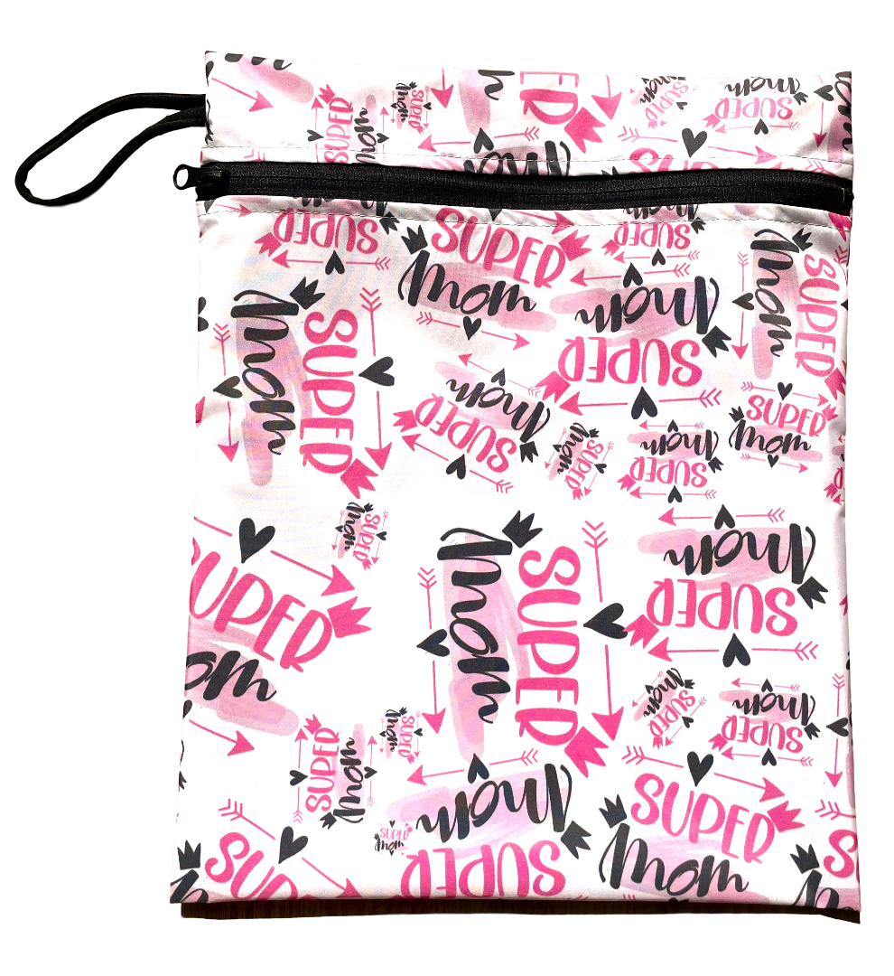 Mom, Sıvı Geçirmeyen, Islak/Kuru Çok Amaçlı Çanta, Fermuarlı, Makinede Yıkanabilir, Islak Mayo, Kirli Kıyafet, Organizer vs için