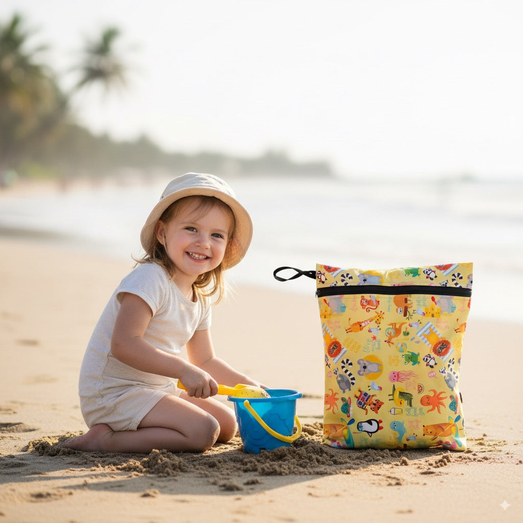 Summer, Sıvı Geçirmeyen, Islak/Kuru Çok Amaçlı Çanta, Fermuarlı, Makinede Yıkanabilir, Islak Mayo, Kirli Kıyafet, Organizer vs için