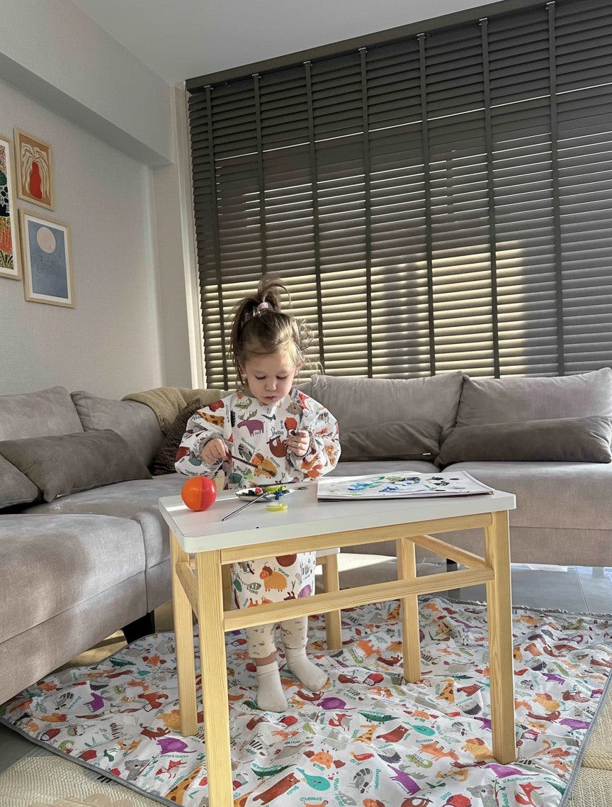 Yorni Zoo %100 Sıvı Geçirmez (Waterproof) Çok Amaçlı Bebek Örtüsü & Splat Mat