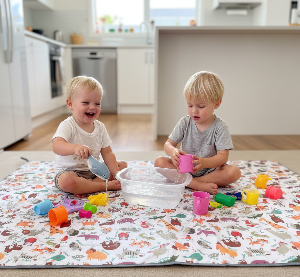 Yorni Zoo %100 Sıvı Geçirmez (Waterproof) Çok Amaçlı Bebek Örtüsü & Splat Mat