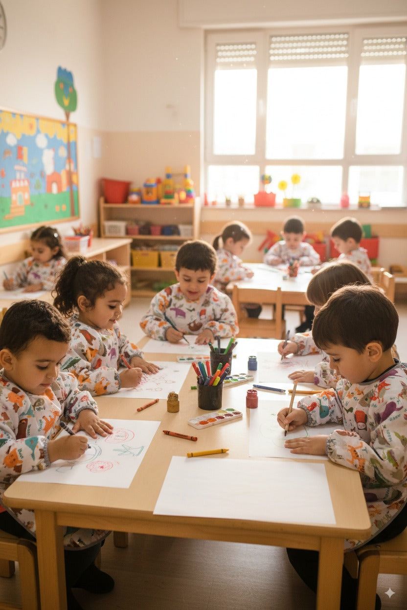 Zoo, Sıvı Geçirmez, Cırtlı, Uzun Kollu Çocuk Faaliyet, Etkinlik, Aktivite, Boyama Önlüğü, Önlük