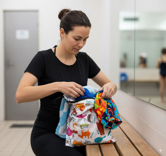 Zoo, Sıvı Geçirmeyen, Islak/Kuru Çok Amaçlı Çanta, Fermuarlı, Makinede Yıkanabilir, Islak Mayo, Kirli Kıyafet, Organizer vs için