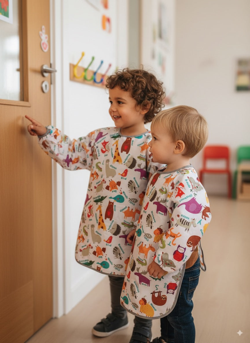 Zoo, Sıvı Geçirmez, Cırtlı, Uzun Kollu Çocuk Faaliyet, Etkinlik, Aktivite, Boyama Önlüğü, Önlük