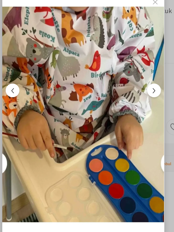 Zoo, Sıvı Geçirmez, Cırtlı, Uzun Kollu Çocuk Faaliyet, Etkinlik, Aktivite, Boyama Önlüğü, Önlük