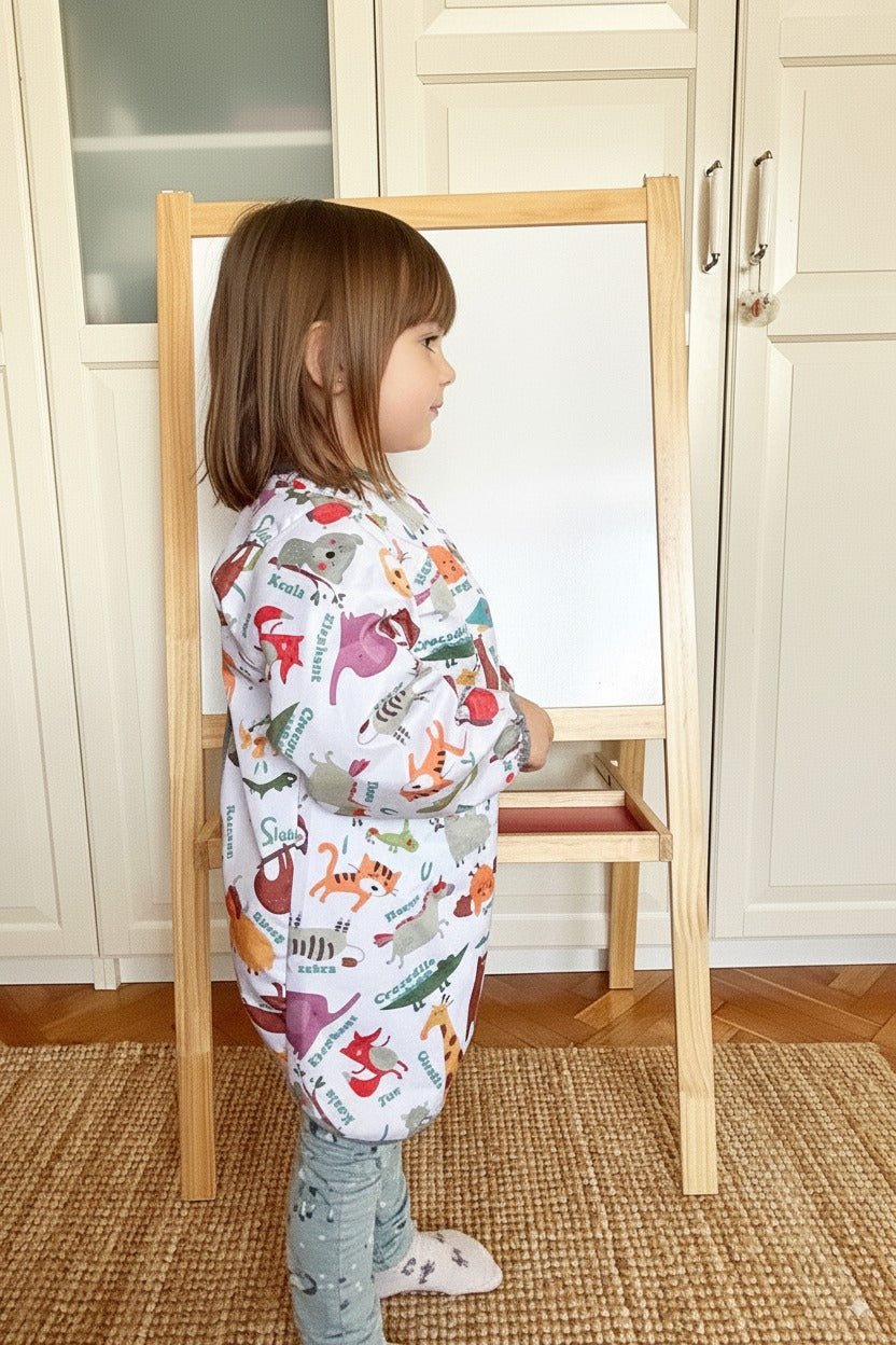 Zoo, Sıvı Geçirmez, Cırtlı, Uzun Kollu Çocuk Faaliyet, Etkinlik, Aktivite, Boyama Önlüğü, Önlük