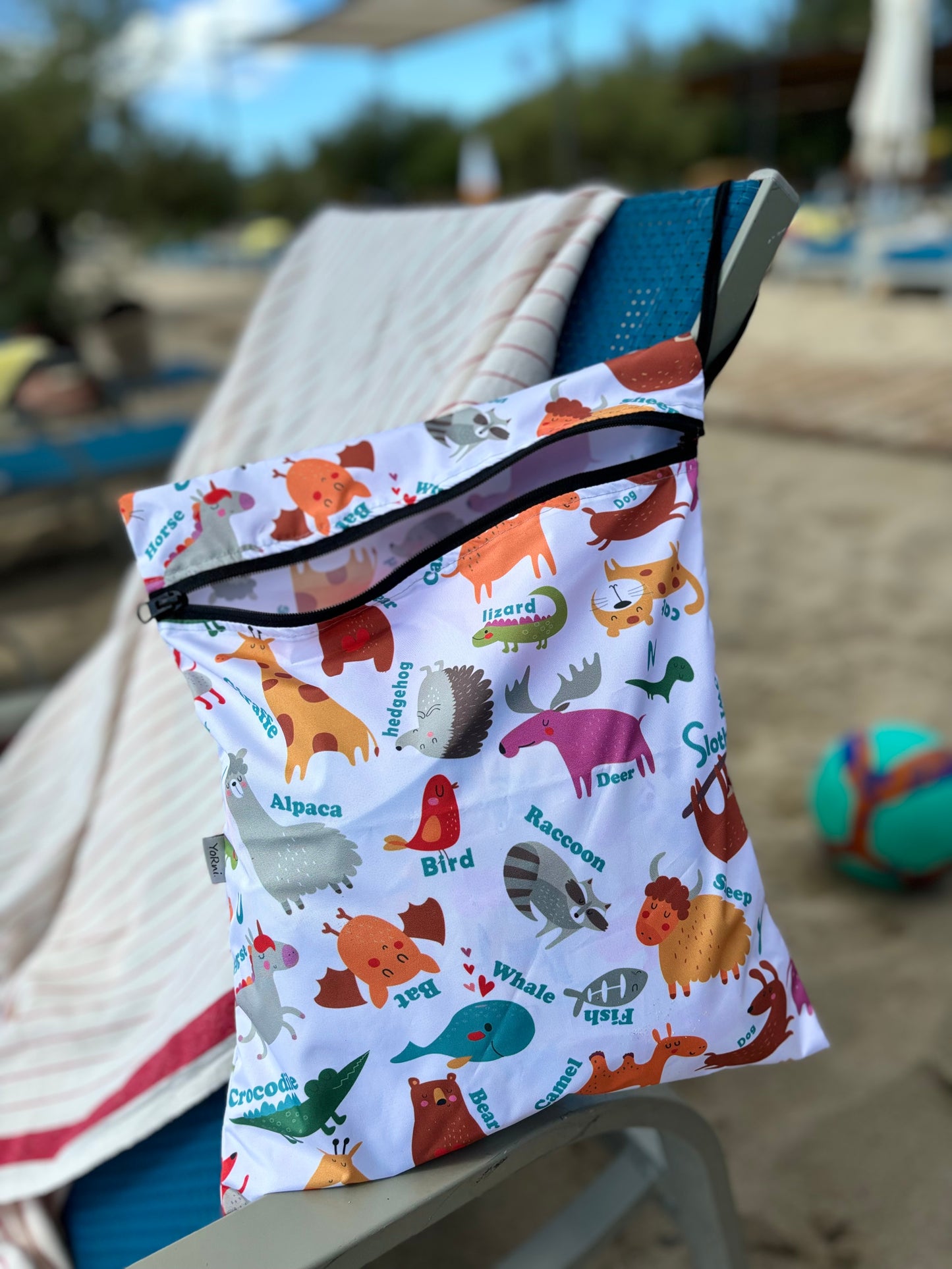 Zoo, Sıvı Geçirmeyen, Islak/Kuru Çok Amaçlı Çanta, Fermuarlı, Makinede Yıkanabilir, Islak Mayo, Kirli Kıyafet, Organizer vs için